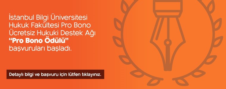 İstanbul Bilgi Üniversitesi Pro Bono Ücretsiz Hukuki Destek Ağı Ödülü, 2018